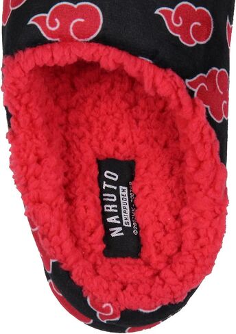 Naruto Shippuden Fuzzy Slippers, Naruto Akatsuki Red Cloud Fleece Lined Slippers For Men For Women, House Slippers for Indoors (Small/Medium) in Saudi Arabia