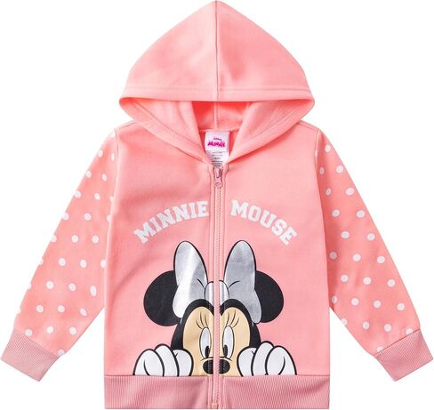 Disney Minnie Mouse Girls Zip Up Fashion Hoodie Jacket in Saudi Arabia