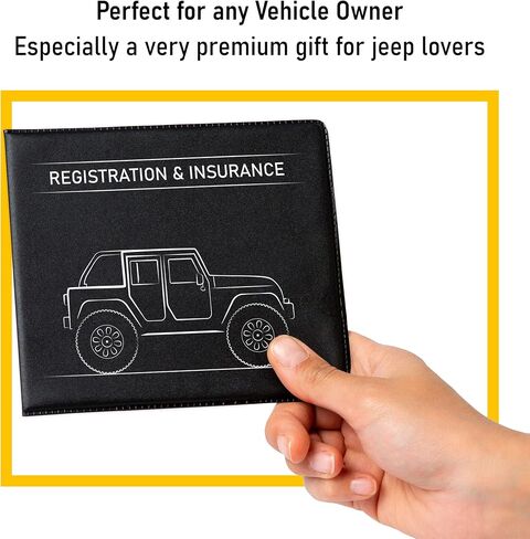 CANOPUS Car Registration and Insurance Holder, Car Document Holder, Vehicle Registration and Insurance Card Holder, Wallet for Auto, Trailer, Motorcycle, Truck, Vehicle Paperwork Organizer (2 Pack) in Kuwait