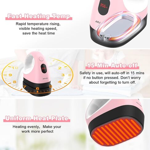 آلة ضغط حراري صغيرة، مكبس حديد صغير لنقل الحرارة، 3 إعدادات للحرارة ودرجة حرارة مرئية، مكبس حراري محمول سهل للحرف اليدوية، القمصان، القبعات، الأحذية، الحقائب، القبعات ومشاريع الفينيل الصغيرة (أزرق) in Kuwait