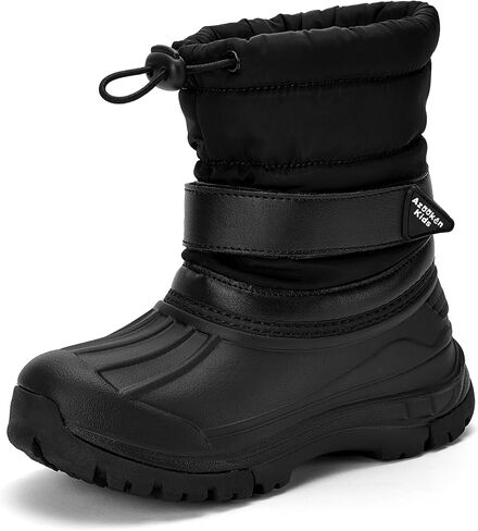 Azooken Kid's Snow Boots Winter Waterproof Slip Resistant Cold Weather Shoes(Little Kid/Big Kid) in Kuwait