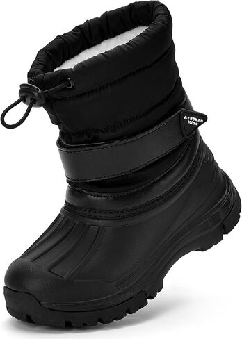 Azooken Kid's Snow Boots Winter Waterproof Slip Resistant Cold Weather Shoes(Little Kid/Big Kid) in Kuwait