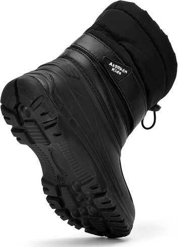 Azooken Kid's Snow Boots Winter Waterproof Slip Resistant Cold Weather Shoes(Little Kid/Big Kid) in Kuwait