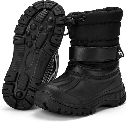 Azooken Kid's Snow Boots Winter Waterproof Slip Resistant Cold Weather Shoes(Little Kid/Big Kid) in Kuwait