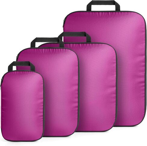 Packing Cubes for Travel, 6 Set Lightweight Compression Travel Bags - Luggage Suitcase Organizer Travel Essentials, Expandable Packing Cubes Organizer for Carry on Suitcases,Black in Saudi Arabia