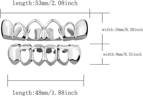 18K Gold Plated Vampire Teeth Grillz Grills for Your Teeth Removable Open Face Grillz Hip Hop Mouth Grills For Women Men Gift Halloween Party Photo Fancy Dress in Saudi Arabia