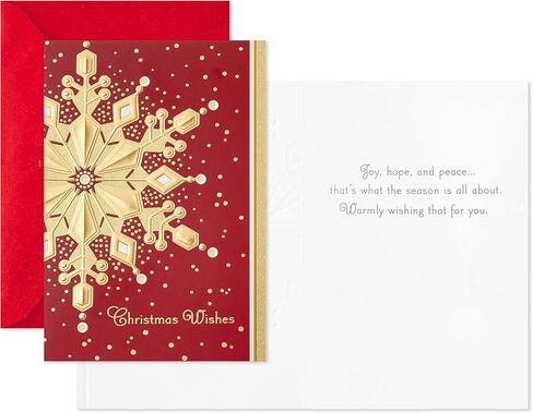 Hallmark Boxed Holiday Cards, Red and Gold Snowflake (40 Cards with Envelopes) in Saudi Arabia