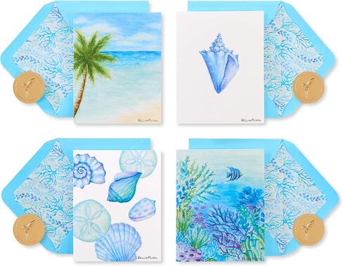 Papyrus Blank Cards with Envelopes - Designed by Bella Pilar, Into the Blue (20-Count) in Saudi Arabia