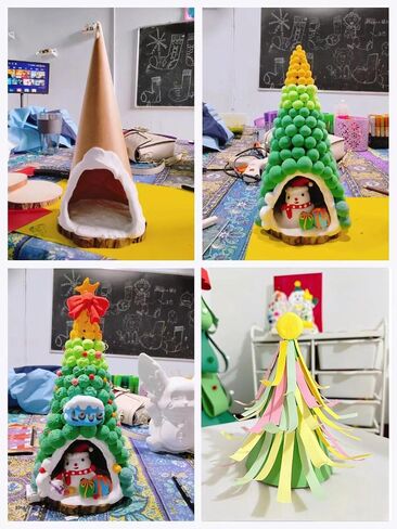 Ruisky 6PCS Paper Mache Cones(Two Sizes), Open Bottom Cardboard Craft Cones for DIY Art Projects,Halloween and Christmas Tree Decorations (Brown) in Saudi Arabia