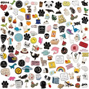 Mixed Enamel Lapel Brooch Pin Set 20 Pieces | Decoration for Backpack, Hat and Jacket | Birthday Christma Holiday Gift for Friends, Children, Families (Mystery Style)