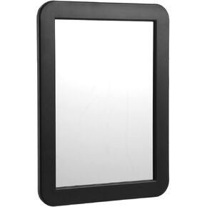 Magnetic Locker Mirror, 5 x 7 Inches Real Glass Small Mirrors for School Locker, Bathroom, Household Refrigerator, Locker Accessory, Office Cabinets, Home (Black)