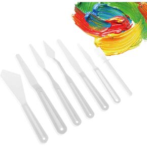 70Pcs Plastic Spatula Palette Knives Set Painting Knivesfor Mixing Spreading Scratching Layering Colors, Super-Thin Flexible Art Tool for Oil Paint, Carving, Acrylic, Watercolor Painting