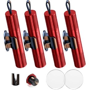 4 Pack Car Window Breaker and Seatbelt Cutter,Auto Rescue Tool,Safe Hammer Car Window Breaker for Land and Underwater,Window Breaker Tool for New Cars,Emergency Car Kit(Red)
