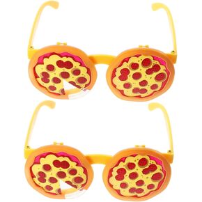 Ciieeo 2pcs Pizza Glasses Party Glasses Cosplay Party Eyeglasses Funny Glasses