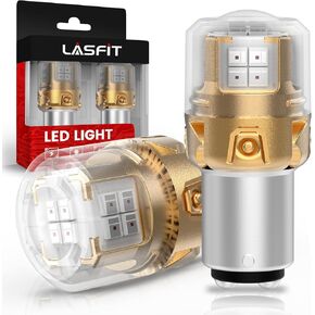LASFIT L2 1157 LED Bulbs Red Brake Light Bulb Tail Lights, 2024 Upgraded Super Bright 2057 2357 7528 BAY15D LED Lamps with Projector Lens Replacement for Tail lights Stop Lights, 2pcs