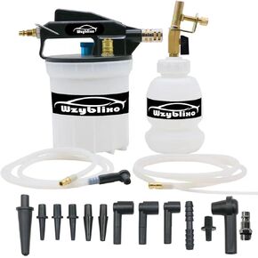 2L Vacuum Brake Bleeder - Vacuum Brake Bleeder Kit with Brake Fluid Extractor and 1L Refilling Bottle with Adapters