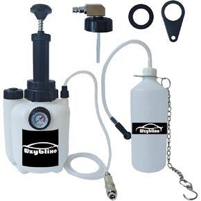 3L Brake Bleed Kit Manual Brake Bleed Fluid Pump Brake Bleed Vacuum Pump Kit with 1L Brake Fluid Bleed Bottle and Master Cylinder Adapter，One Man Professional Brake Bleeder Kit Suitable for.