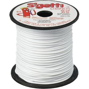Pepperell S'getti String Plastic Craft Lace, 50-Yard Spool, White