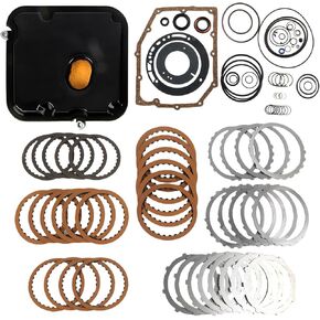 Transmission Master Rebuild Kit 42RLE With Gasket Friction Clutches Filter Fits for 2003-UP Cherokee Liberty Challenger Charger 3.5 3.7 V6 Engine Aftermarket Parts OE 68332423AA