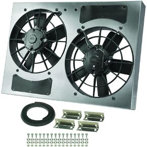 Derale Performance 16833 Gray/Black High Output Dual Radiator Fan