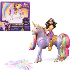 Unicorn Academy, Sophia & Light Magic Wildstar with Rainbow Light-up Effects, 2 Riding Accessories, Dolls & Unicorn Toys for Girls Ages 4 and up
