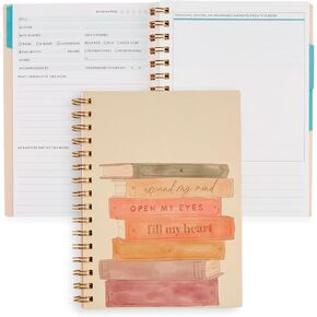 Erin Condren Inspired Collection A5 Reading Log - Books of Wisdom Cover