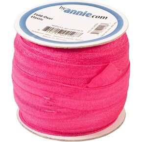 By Annie 3/4" x 50 yd Fold-Over Elastic, Lipstick