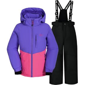 SNOWER Girls Snowsuit Detachable-Hooded Ski Suit Extra Warmth Winter Suit
