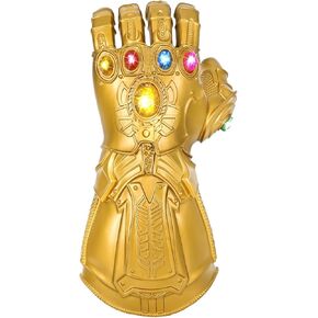 LED Light Up Infinity Gauntlet with Gems Infinity Gloves Stones Halloween Cosplay Costume Prop Christmas Gift