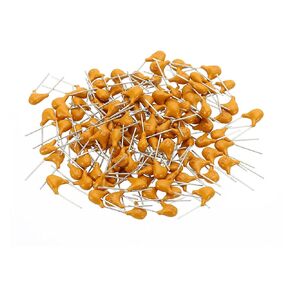 PATIKIL 1uf 50V Multilayer Monolithic Ceramic Capacitors, 120 Pcs Ceramic Chip Capacitor Assortment Kit for Power, Yellow
