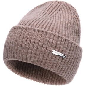 Wool Knit Beanie hat for Women Man Warm Soft Cashmere Beanie Unisex Cozy Skull Cap Winter Headwear