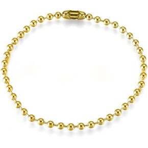 LZD 6-10" Stainless Steel Ball Chain Beads Bracelet Silver Gold Multicolor 2/4/6/8/10mm Bead P274