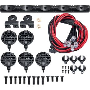 RC-Hub LED Roof Lamp Lights Bar 5 LEDs RC Lights for 1/10 SCX10 RC Crawler Car