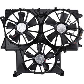 TRQ Radiator Cooling Fan Assembly Compatible with 2020-2023 Chevrolet Silverado 1500 2022 Silverado 1500 LTD GMC Sierra 1500 Sierra 1500 Limited GM3115357