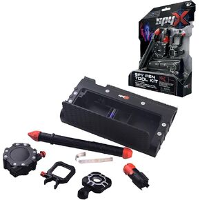 مجموعة أدوات SpyX / Spy Pen - معدات بحجم الجيب للأطفال الجاسوسين. اختفاء قلم الحبر، كاشف الحركة، مصباح يدوي، تلسكوب، أنبوب ثني الضوء. تعلم العلوم والتكنولوجيا والهندسة والرياضيات للعب دور المحقق الشاب