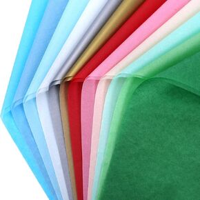 60 Sheets Fall Themed Assorted Color Tissue Paper, 14 x 20 Inch Gift Wrapping Tissue Art Paper for Autumn Thanksgiving Day DIY Crafts Birthday Wedding Party Supplies (Autumn)