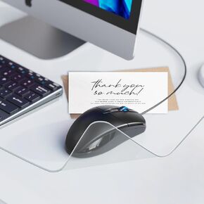 Clear Desk Mat, 23.6" x 13.8" Computer Desk Pad, Transparent Plastic Desk Protector, Waterproof Desk Cover for Office and Home