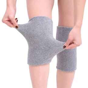 Knee Warmers Thermal Knee Braces Pads Leg Warmers Elastic Knee Compression Sleeve Knee Pads Leg Warmers (Black)