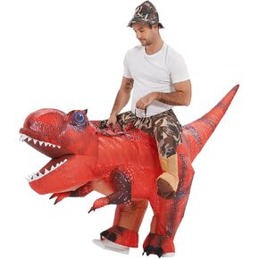 GOOSH Inflatable Dinosaur Costume for Adult Riding T Rex Funny Blow up Women Man Costume for Halloween Fancy Party Cosplay