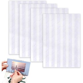 Photo Corners, Self Adhesive Photo Corners for Scrapbooking Clear Picture Mounting Corners Stickers for DIY Scrapbook, Album, Journal, Memory Books - Clear 408pcs, 4 Sheet