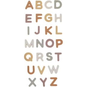 Silicone Neutral Magnetic Letters for Toddlers-Non-Toxic 26 Piece Magnetic Alphabet Letters-ABC Magnets for Refrigerator or Whiteboard. Boho Alphabet Magnets for Kids. Aesthetic Toddler Toys