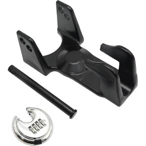Gooseneck Hitch Lock with Combination Lock, Gooseneck Trailer Hitch Locks, Model TL-50 Coupler Trailer Lock for Heavy Trailers Livestock Haulers RVs (Black)