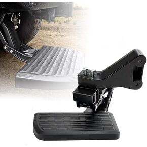 Ram Rear Bed Step for 2009-2022 Ram 1500 2500 3500 (Excludes Dual Exhaust & EcoDiesel Models) Truck Bed Side Step Retractable Bumper Step Tailgate Bedstep Replace# 75306-01A