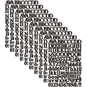 10 Sheets 1320 Alphabet Stickers Letter Sticker Vinyl Self-Adhesive Number Vinyl Stickers, Mailbox Numbers Labels DIY Crafts Art Making, Decals for Sign,Notebook,Classroom Decor(Black)