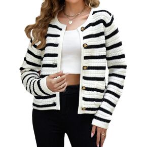 Womens Open Front Cardigan Sweaters Fall 2024 Button Down Long Sleeve Chunky Knit Cardigans