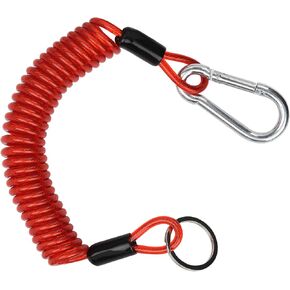 2PCS 6FT Breakaway Trailer Cable, Trailer Breakaway Safety Cable Spring Towing Coiled Wire for RV Trailer Emergency Camper Breakaway Switch