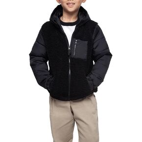 Rokka&Rolla Boys' Water-Resistant Sherpa Puffer Jacket