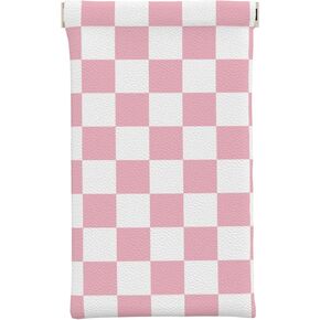 Ralxion Checkered Faux Leather Eye Glasses Cases, 7 × 3 Inches PU Leather Sunglasses Cases, Cute Aesthetic Trendy Accessories