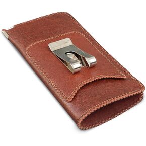 Orsus Soft Glasses Case with Belt Clip & Card Pocket, PU Leather Eyeglass Sunglasses Case Pouch Felt Lining