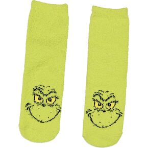 The Grinch Slipper Socks Matching Family Character Fuzzy Holiday Gripper Socks